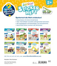 "Wieso Weshalb Warum junior Stickerheft, 2+, spielerisch die Welt entdecken! Verschiedene Themenhefte mit über 150 Aufklebern."