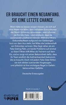 Text: „ER BRAUCHT EINEN NEUANFANG. SIE EINE LETZTE CHANCE.“ Hintergrund: Blau mit Silhouetten, Eishockeystock unten.