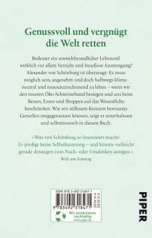 Alexander von Schönburg: Klimaschutz mit Stil, Buch