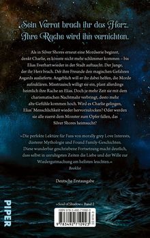 "Sein Verrat brach ihr das Herz. Ihre Rache wird ihn vernichten." Eine mystische, sternenklare Hintergrundszene.