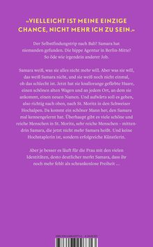 Zitat: „VIELLEICHT IST MEINE EINZIGE CHANCE, NICHT MEHR ICH ZU SEIN.“ Lila Hintergrund mit Text über Selbstfindung von Samara.