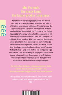 Alte Freunde. Ein neues Land. Ein letztes großes Abenteuer. Pinker Hintergrund mit blauem "rororo"-Logo links.