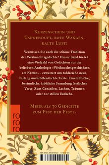 "Kerzenschien und Tannenduft, rote Wangen, kalte Luft!" Weihnachtliche Motive wie Zweige, Kerzen und Sterne umrahmen die Texte.