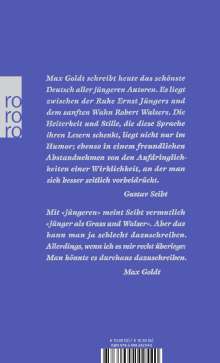Max Goldt: Vom Zauber des seitlich dran Vorbeigehens, Buch