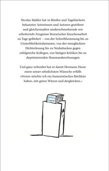 Text über literarische Herausforderungen. Darunter eine minimalistische Zeichnung: Ein Buch namens „Zettel's Traum“.