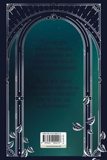 Text: "Träume sind das Echo unserer Erinnerungen, ihr Wispern der Weg in unsere Vergangenheit..."  
Illustration mit verzierten Toren und Blättern.