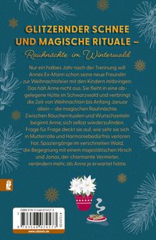 Glitzernder Schnee und magische Rituale – Raunächte im Winterwald. Illustration mit Tannenzweigen und Rauch.