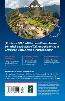 „Fordere in 5000 m Höhe deine Fitness heraus." Oben befindet sich das Logo von Lonely Planet. Darunter ein Foto von Machu Picchu.