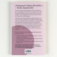 Ein Ratgeber über finanzielle Unabhängigkeit für Frauen von Emilia Bolda. Fokus auf Aktien, ETFs, Anlagestrategien.