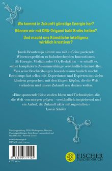 Woher kommt günstige Energie? Kann DNA-Origami Krebs heilen? Macht KI kreativer? Zitat von Leonie Schöler. Enthält Logo.