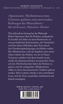 ROBERT SPAEMANN MEDITATIONEN EINES CHRISTEN II PSALM 52 – 150

Zitat über Spaemanns Meditationen als Kulturgut.

Text über Robert Spaemanns Gedanken zu Psalmen und deren christliche Lektüre.

Verlagsname und ISBN unten.