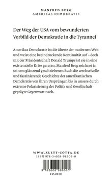 Manfred Berg, Amerikas Demokratie. Der Weg der USA vom bewunderten Vorbild der Demokratie in die Tyrannei. ISBN 978-3-608-98909-0.
