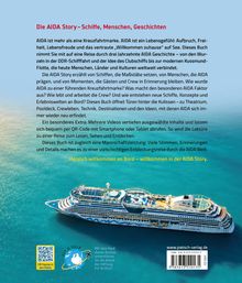 **Text:** Die AIDA Story – Schiffe, Menschen, Geschichten  
**Beschreibung:** Ein großes Kreuzfahrtschiff auf dem offenen Meer.