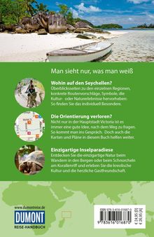 "Man sieht nur, was man weiß. Wohin auf den Seychellen? Die Orientierung verloren? Einzigartige Inselparadiese." Oben Strandansicht.
