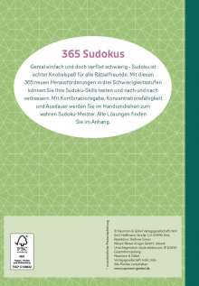 365 Sudokus in 3 Schwierigkeitsstufen, Buch