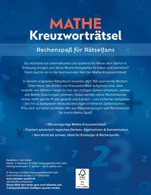 "MATHE Kreuzworträtsel: Rechenspaß für Rätselfans. 150 Rätsel, trainiert logisches Denken und Kopfrechnen. Ideal für alle."