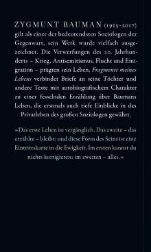 Zygmunt Bauman: Fragmente meines Lebens, Buch