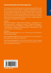 Formelsammlung für das Vermessungswesen; Inhalte: Grundlagen, Geodäsie, Vermessungstechnik; Autoren: Franz Josef Gruber, Rainer Joeckel, Gerrit Austen; ISBN 978-3-658-52122-6; orange Hintergrund.