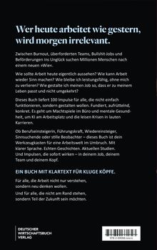 Text über moderne Arbeit und Veränderungen. Ein Buch von DEUTSCHER WIRTSCHAFTSBUCH VERLAG. ISBN unten rechts.

