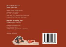 Texte beschreiben ein fantasievolles Piratenabenteuer zum Verkleiden und Spielen. Unten ein Piratenkostüm. EAN: 9783695105649.