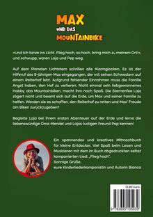 Titel: "Max und das Mountainbike". Eine Geschichte über Max, der Hilfe von der Sternenfee Laja braucht, um den Reiterhof zu retten.