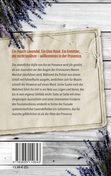 Ein spannender Krimi in der Provence: Ein Hauch Lavendel, Rosé und ein unerbittlicher Ermittler. Lavendel liegt dekorativ.