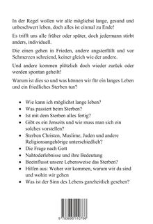Text über das Leben und Sterben mit Fragen zur Lebensdauer, dem Tod, dem Jenseits und verschiedenen Religionen.