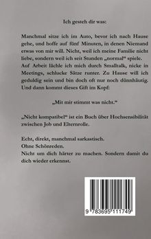 Ein Text über Erschöpfung im Alltag und Selbstzweifel; Buch über Hochsensibilität in Beruf und Familie. EAN-Code unten.