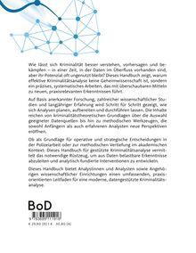 Text beschreibt ein Handbuch zur Kriminalitätsanalyse, das systematisches Arbeiten und praxisrelevante Erkenntnisse fördert.