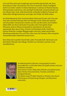 Lina und Tom sind neugierige Kinder, die mit Tieren sprechen. Abenteuer, Freundschaft, Osterfest suchen. Jens Wesling aus Bremen.