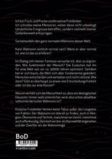 Titel: Gedanken über den normalen Wahnsinn der Welt. Cover mit abstrakten, dunklen Mustern und dem Text über Philosophie und menschliches Verhalten.