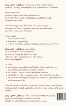 "Body Light • Light Body" bietet Einsichten in Körperwahrnehmung, Identität und weibliche Energie, fern von Diäten und Disziplin.