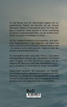 Text über einen Delfin namens Pelorus Jack, der Schiffe in Neuseeland begleitete. Unten "BoD" und Barcode.