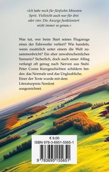 Zitat und Text über Flugzeuge und Mut im Alltag, darunter Felderlandschaft mit Bäumen. Preis € 9,00; ISBN sichtbar.