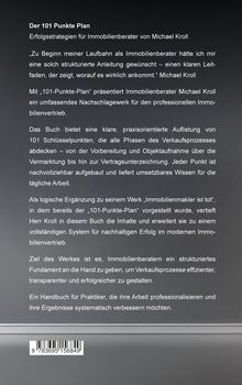 Ein schwarzer Hintergrund mit weißem Text beschreibt Strategien für Immobilienberater. Unten ist ein Barcode sichtbar.