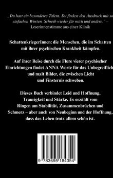 Zitat über Talent und Ausdruck. SchattenkriegerInnen kämpfen im Schatten. ANNA findet Worte. Buch über Leid, Hoffnung.