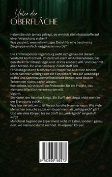Text: Unter der Oberfläche. Haben Sie sich jemals gefragt, ob wirklich alle Inhaltsstoffe auf einer Verpackung stehen?  
Hintergrund: Wald.
