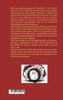 Ein Text beschreibt die Bedeutung der Auseinandersetzung mit Gewalt in der Gesellschaft und Kirche; darunter eine skizzenhafte Illustration einer Person in einem Wirbel aus Linien.