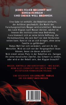 JEDES FEUER BEGINNT MIT EINEM FUNKEN – UND DIESER WILL BRENNEN. Unten roter Rauch, der an Feuer erinnert.