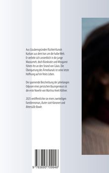 Text über Kurosh Kashani, der aus dem Iran flüchtet und Masoumeh liebt. Erwähnt Romane von Martina Anett Köllner.