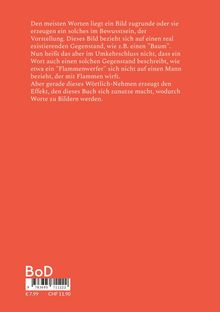 Text beschreibt die Bildhaftigkeit von Wörtern und deren Wirkung. Unten Preisangaben: € 7,99 und CHF 11,90.