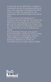 Ein Gedichtband, der ungeschützte Liebe und menschliche Zerbrechlichkeit thematisiert, mit präziser Zärtlichkeit. Preisangaben: € 12,99, CHF 18,90.