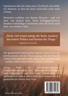 Text über Lebenspausen, Zitate von Ignatius von Loyola zur inneren Suche, ignatianische Spiritualität und Georg Kraus erwähnt.