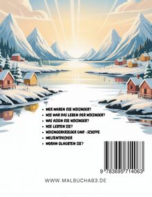 Wer waren die Wikinger? Wie war das Leben der Wikinger? Winterlandschaft mit farbigen Häusern und Bergen.