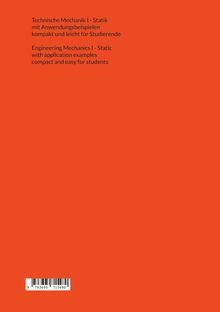 Text über technische Mechanik und Statik; ein roter Hintergrund mit ISBN-Code unten.