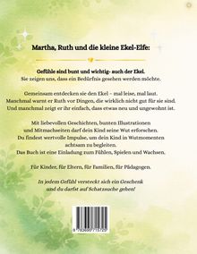 Titel: Martha, Ruth und die kleine Ekel-Elfe. Text über die Bedeutung und Erkundung von Gefühlen, speziell Ekel. Für Familien.