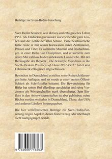 Beiträge zur Sven-Hedin-Forschung. Text über das Leben und die Erfolge von Sven Hedin als Entdecker und Schriftsteller.