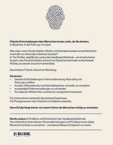 "Falsche Entscheidungen über Menschen kosten mehr, als Sie denken." Gefolgt von Details zur Headbased Methode. Oben eine stilisierte Kopf-Silhouette aus Plus-Zeichen.