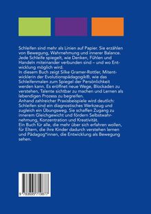 Text über Schleifenpädagogik von Silke Gramer-Rottler. Oben drei farbige Quadrate: grün, violett, orange. Unten Barcode.