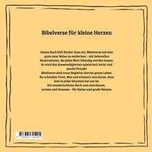 „Bibelverse für kleine Herzen.“ Text über Kinder, Bibelverse, Freude, Trost, Mut und Gottes Nähe. Rechteckiger Rahmen.